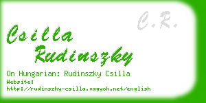 csilla rudinszky business card
